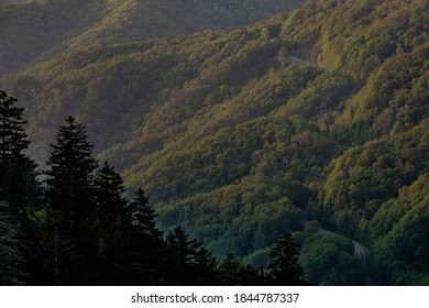 Newfound Gap Road Twists Through The Mountains In The Smokies