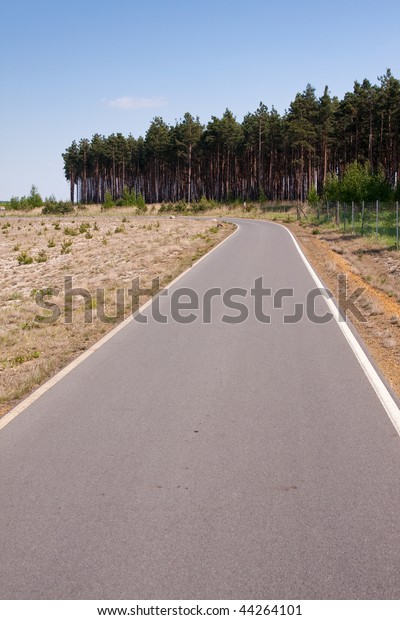 a newly build paved\
road