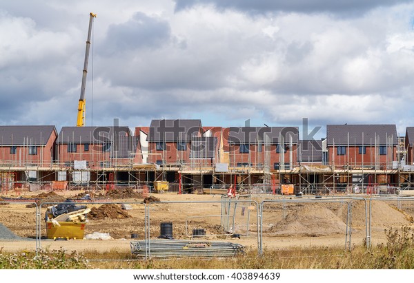 Newly Built Homes Residential Estate England Stock Photo (Edit Now ...