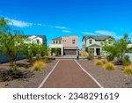 Newly built single family homes in Arizona await buyers.