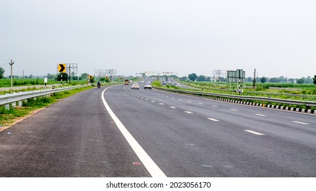 Newly constructed Delhi Meerut Expressway from Delhi to Meerut - Shutterstock ID 2023056170