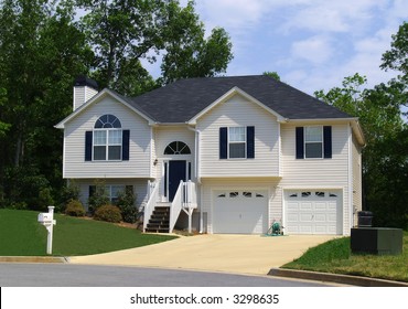 A Newly Constructed Home In A Suburban Atlanta Development