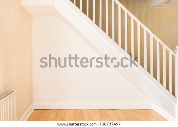 Newly Decorated Wall Under Staircase Domestic Stock Photo Edit