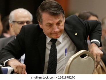 Newly elected brazilian president Jair Bolsonaro during a meeting with businessmen in Rio de Janeiro, Brazil on August 06, 2018