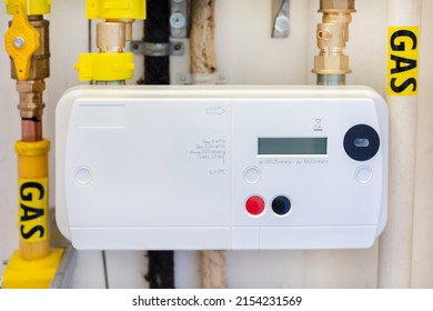 Newly Installed Dutch Smart Gas Meter With Wireless Connection To The Energy Supplier