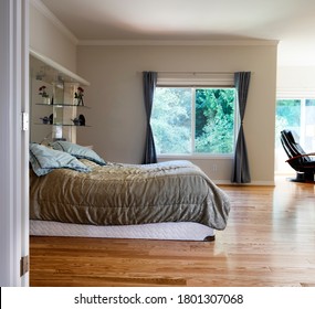 Newly Installed Red Oak Floor Boards For Master Bedroom