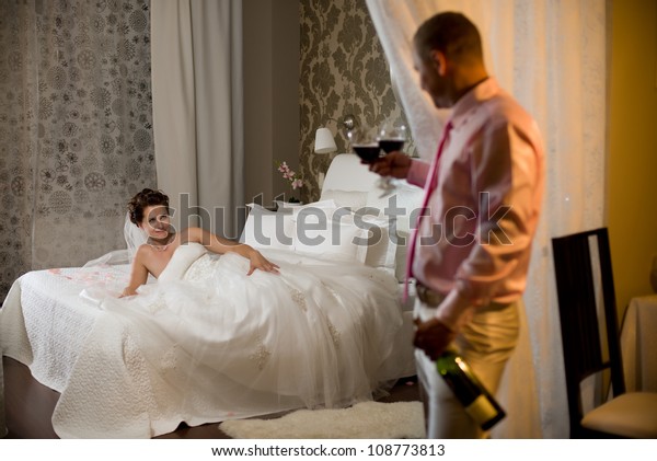 Newly Married Couple Hotel Room Romance Stock Photo Edit Now