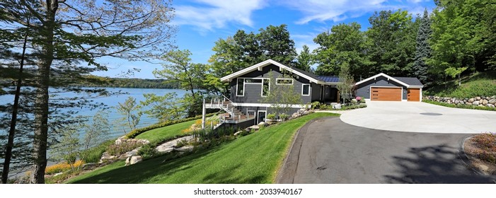 A newly remodeled home in Northern Michigan, at Walloon Lake.