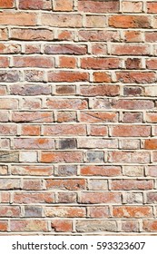 Newly Repointed Lime Mortar Brick Wall Closeup