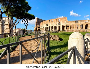 Newly restored Piazza del Colosseo, Rome Italy