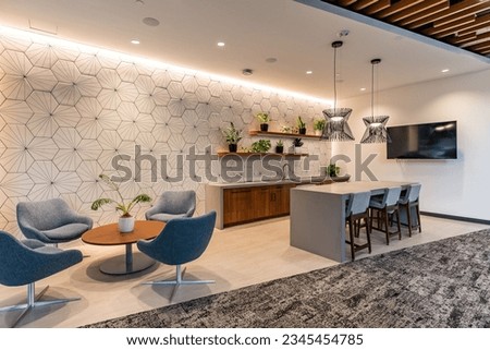 A newly-renovated office kitchen area in Washington D.C.