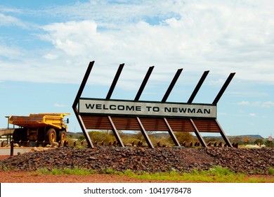 Newman Town Sign - Australia