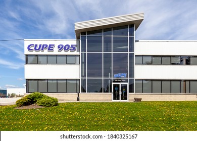 Newmarket, Ontario, Canada - May 23, 2020: CUPE Local 905 Headquarters In Newmarket, Ontario, Canada. The Canadian Union Of Public Employees (CUPE) Is Canada’s Largest Union. 