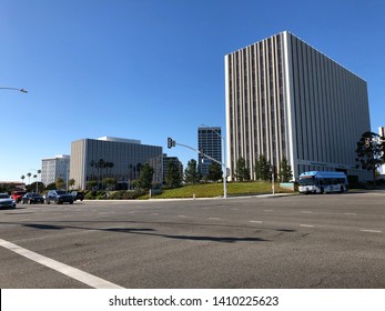 Newport Beach, CA: 5/27/2019:  Cityscape View Of The Business District Of Newport Beach.  Newport Beach Is An Upscale Beach Community In California.  