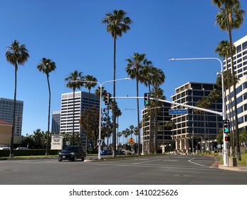 Newport Beach, CA: 5/27/2019:  Cityscape View Of The Business District Of Newport Beach.  Newport Beach Is An Upscale Beach Community In California.  