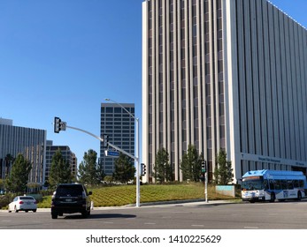 Newport Beach, CA: 5/27/2019:  Cityscape View Of The Business District Of Newport Beach.  Newport Beach Is An Upscale Beach Community In California.  