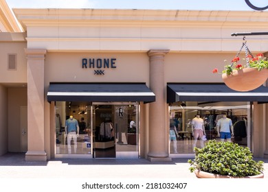 Newport Beach, CA, USA - July 10, 2022: A Rhone Store At A Shopping Mall In Newport Beach, CA, USA. Rhone Is Premium Activewear Made For Men.