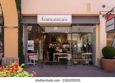 
Newport Beach, CA, USA - July 10, 2022: A Francesca's Store At A Shopping Mall In Newport Beach, CA, USA. Francesca's Is A Women’s Boutique Chain.  
