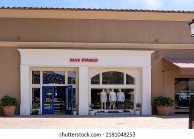 
Newport Beach, CA, USA - July 10, 2022: A Max Stanco Store At A Shopping Mall In Newport Beach, CA, USA. Max Stanco Is A Luxury Brand. 
