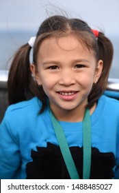 Newport Beach CA/USA. 04/27/2019 Girl  On A Whale Watching Boat