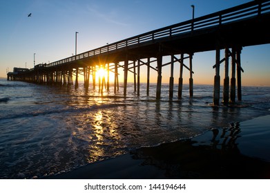 Newport Beach Pier At Sundown