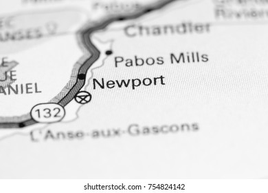 Newport. Canada On A Map.