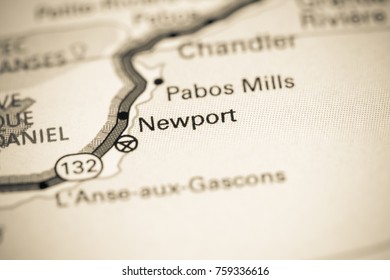 Newport. Canada On A Map.