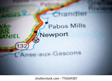 Newport. Canada On A Map.