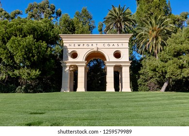 Newport Coast Arch With Greenery And Blue Sky