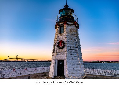 Newport Harbor Light In Newport RI