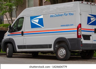 NEWPORT, KY / USA APRIL 24, 2019: US Postal Service Vehicle Parked On The Street.