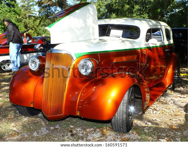 NEWPORT NEWS, VA- OCTOBER 25: An old Ford in the\
11th Annual Virginia Fall Classic in Newport News Park in Newport\
News, Virginia on October 25,\
2013
