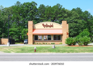 NEWPORT NEWS, VIRGINIA - JULY 3, 2014:A Bojangles Chicken 'n Biscuits restaurant in Yorktown VA. Bojangles is a Southeastern chain of quick service restaurants from North Carolina, founded in 1977