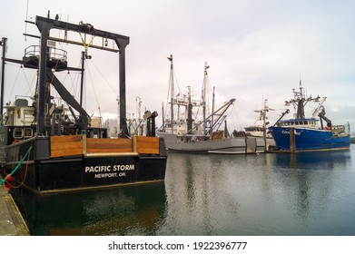 Newport, Oregon, USA, June 10, 2020. Port Of Newport. Fishing Boats.