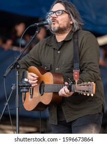 Newport, Rhode Island, USA - July 27,2019: Jeff Tweedy Performs At The Newport Folk Festival In Rhode Island.