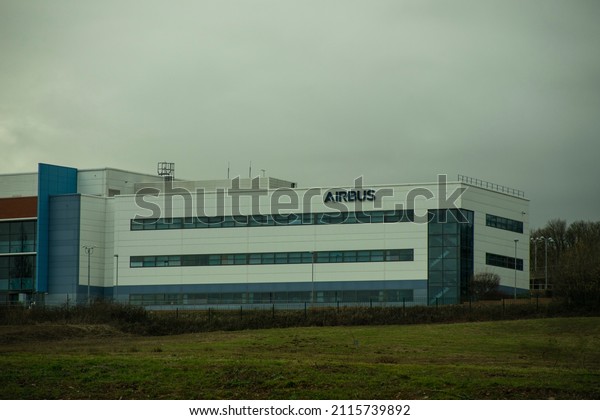 Newport, Wales, UK - 01.30.2022: Office building\
for Airbus Group.