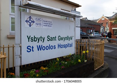 Newport, Wales/UK - 03/11/2020: The Official Sign For St Woolos Hospital, Which Is Next To The Royal Gwent Hospital.