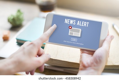 News Alert Newsletter Announcement Daily Concept