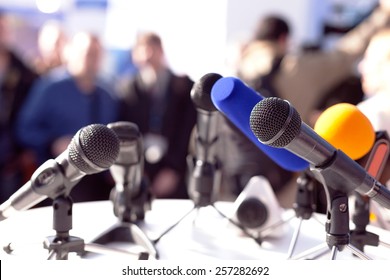News conference - Shutterstock ID 257282692