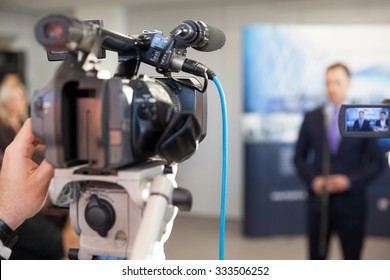 News conference. Spokesman. - Shutterstock ID 333506252