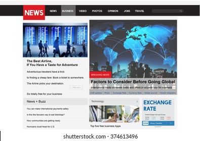 News Feed Newsletter Headline Blog Concept