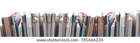 News and journal. Entertainment and leisure. Magazines and books background