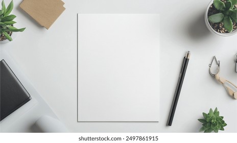 newsletter, letterhead, white paper mockup