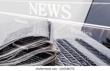 Newspaper Backdrop Texture Business Background Stock Photo 1263186772 ...