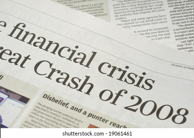 Newspaper Headlines - Financial Crisis On 2008