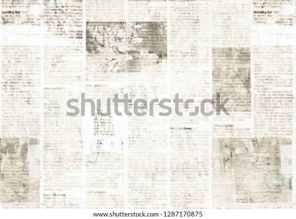 Newspaper Old Unreadable Text Vintage Grunge Stock Photo Edit Now