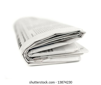 Newspaper On White Background Stock Photo 13874230 | Shutterstock