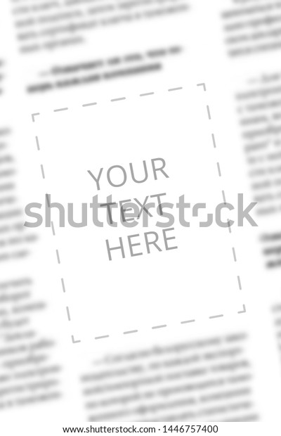 Newspaper Sample Copy Space Your Text Stock Photo Edit Now