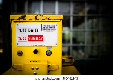 Newspaper Vending Machine.