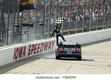 NEWTON, IA - MAY 22, 2011:  Ricky Stenhouse, Jr. (6) Holds Off The Field To Win The Inaugural Iowa John Deere Dealers 250 Race At The Iowa Speedway In Newton, IA On May 22, 2011.